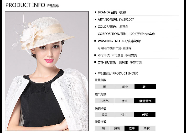 時尚麻紗帽定制，防紫外線遮陽帽，產(chǎn)品信息